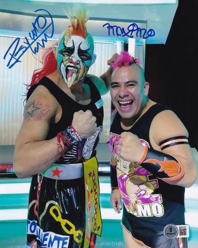 Psycho Clown & Maximo Signed 8x10 Photo BAS COA CMLL WWE Lucha Libre AAA Auto'd - Picture 1 of 24