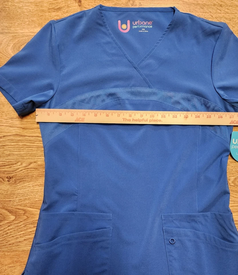 Women's Scrub Tops Size XS Urbane, Healing Hands Lot of 4 Scrubs Stretch NWT Ass - Image 3 of 4