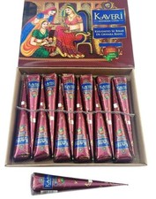 Natural Kaveri Temporary Tattoo Mehandi Herbal Henna 12 Cones Body Art Kit.