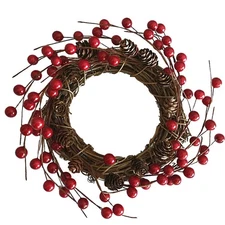 1pc Berry And Pine Nuts Mimic Wreaths Shopwindow Showcase Household Decorations