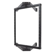 12U Wall Mount Flat Pack Pivoting Open Frame Network Server Rack Low Profile