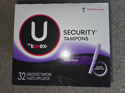 U by Kotex Security Super Plus Tampons - Box of 32 *Discontinued