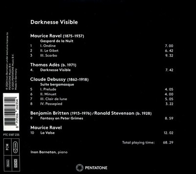 INON BARNATAN DARKNESSE VISIBLE NEW CD