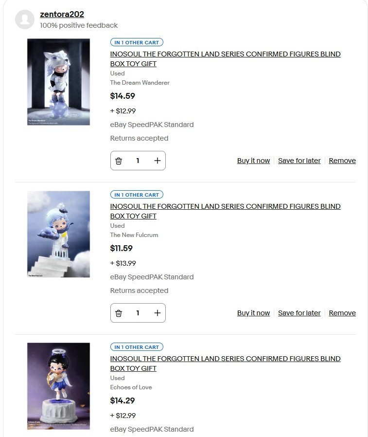 Inosoul The Forgotten Land Series Confirmed Figures Blind Box Toy Gift 3 Items