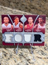 2009-10 UD Fabric FOUR Cook Beasley Magloire Wright JERSEY /199! Miami Heat