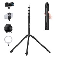 Ulanzi T270 Light Stand, 2.7M Camera Tripod, Aluminum, Lightweight, Reverse Fol 