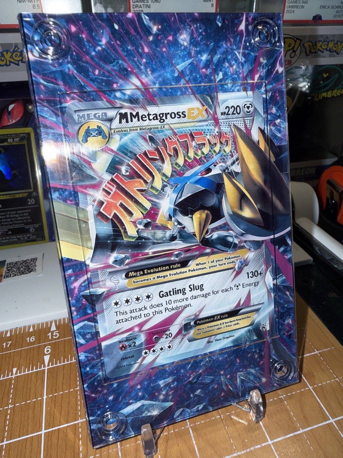 M Metagross EX Black Star Promo Card XY35 Extended Art Case