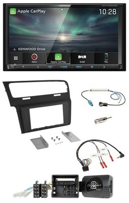 Kenwood Bluetooth USB 2DIN Lenkrad TMC DAB Navigation für VW Golf VII ab 2012
