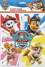 Paw Patrol 8 Ct Favor Bolsas de Botín Fiesta de Cumpleaños Marshall Chase