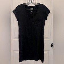 GAP Women’s Black Easy Tee Short Sleeve V-Neck T-Shirt Dress Size S