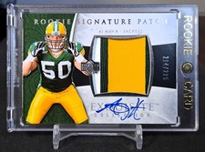 2006 UD Exquisite AJ HAWK 3 Color Prime Patch On Card Auto RC RPA #/225 Packers