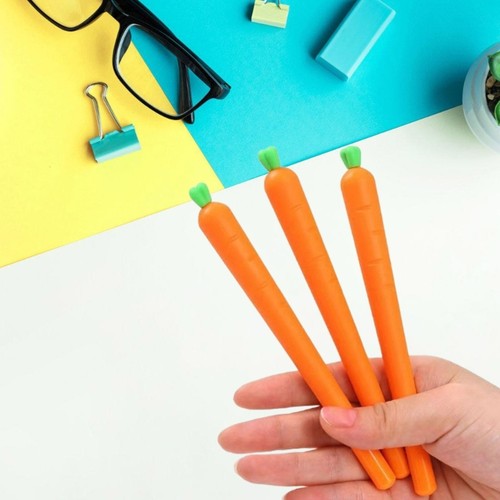 10x/Juego Pluma Neutra 0.5mm Gel Pluma Firma Gel Zanahoria Tinta Pluma Pluma Escritura - Imagen 3 de 8