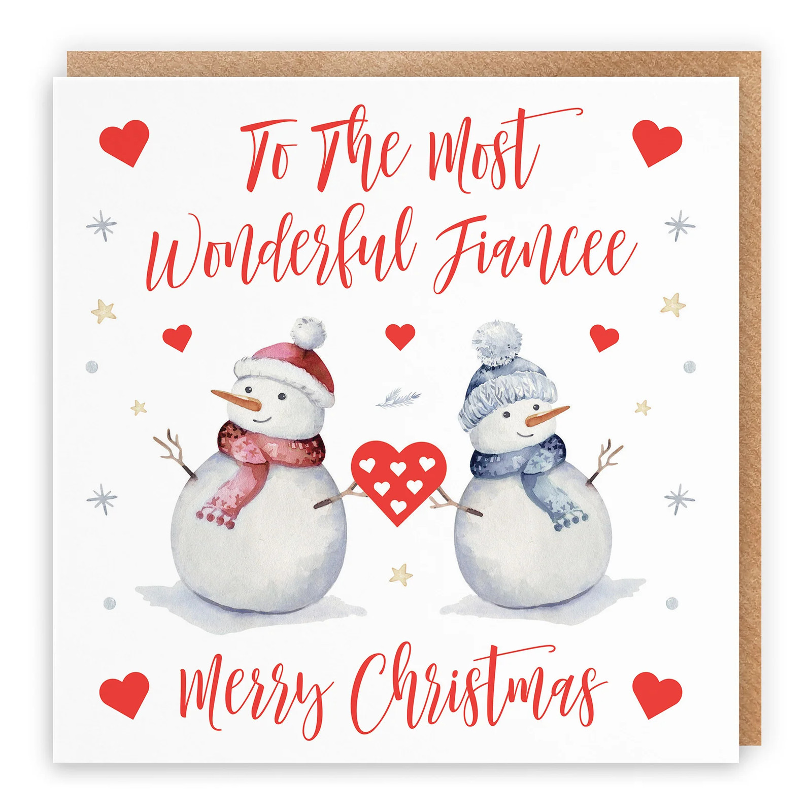Fiancee Christmas Card Snowman