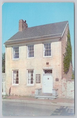 Roger Brooke Taney Home Frederick MD Maryland Postcard 1957