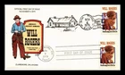 DR JIM STAMPS US COVER WILL ROGERS PERFORMING ARTS FDC COLLINS HAND PAINTED
