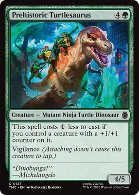 Prehistoric Turtlesaurus 127 C Commander: Teenage Mutant Ninja Turtles NM