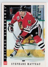 1993-94 Score #398 Stephane Matteau Chicago Blackhawks