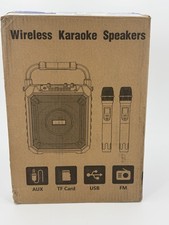Portable Karaoke Machine GCZ   Wireless Speaker System w/ Mic   USB / TF / AUX