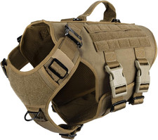 Tactical Dog Harness Molle Vest No Pull Adjustable Pet Harness Large