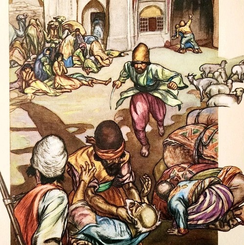 1937 Persian Art Hajji Baba Battle Cyrus Leroy Baldridge Plate Print DWSS22 - Picture 1 of 2