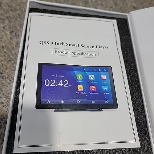Hauxiy Q9S Wireless Smart Screen Touchscreen Autoradio CarPlay - Nero Nuovo - Foto 2 di 4