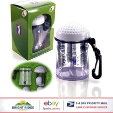 Portable Golf Ball Washer Cleaner with Nylon Strap and Plastic Carabiner