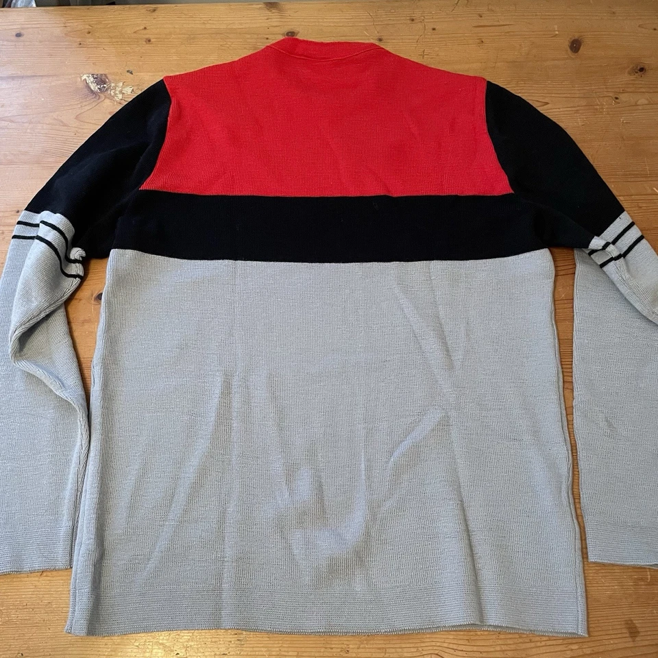 Винтажный мужской лыжный свитер Lido Of California размер L красный/черный/серый - Изображение 2 из 4