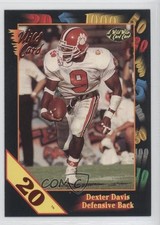1991 Wild Card Draft 20 Stripe Dexter Davis #43 Rookie RC 0h1. rookie card picture