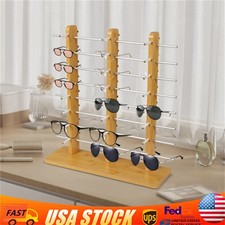 Multi-Layers Wood Sunglass Display Rack Eyeglasses Show Stand Jewelry Holder