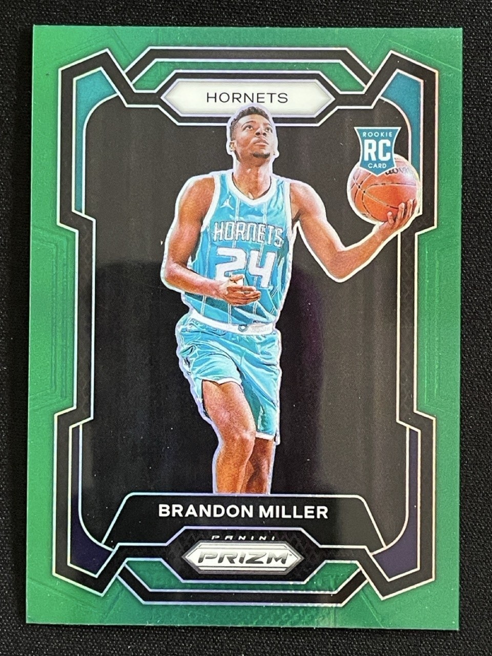 Brandon Miller 2023-24 Panini Prizm Green Prizm Base RC #152 -71d