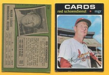 1971 Topps Baseball ~~~ RED SCHOENDIENST ~~~ No. 239 ~~~ FREE S/H