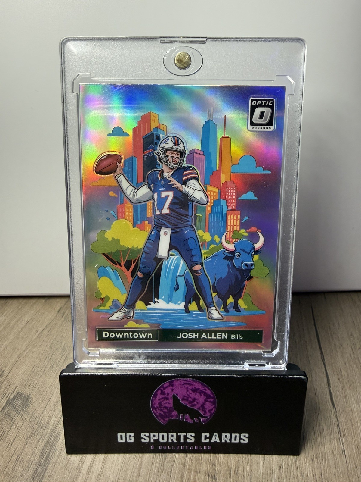 Josh Allen 2024 Panini Donruss Optic Downtown #2 Case Hit Card Bills