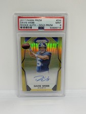 2017 Panini Prizm - #RA-DW Davis Webb Gold /10 Auto RC PSA 9