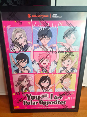 Crunchyroll You and I Are Polar Opposites signiertes Poster Autogramm Animagic 