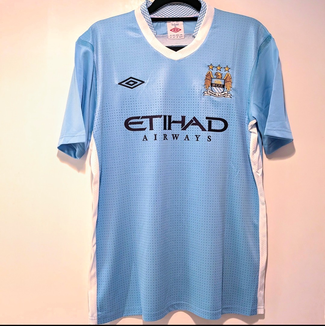 Manchester City Sergio Aguero 2012 Retro Jersey Men'S L