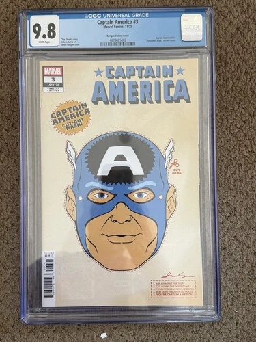 Captain America (Volume 11) #3 CGC 9.8 Halloween mask variant free shipping