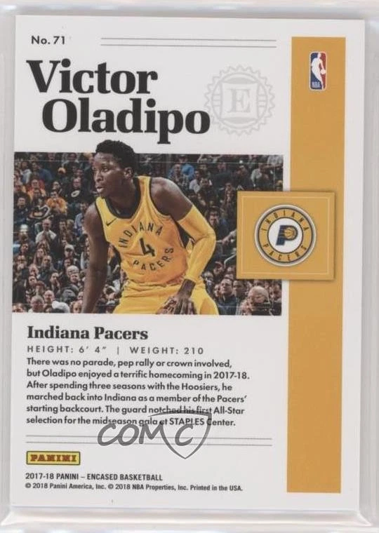 2017-18 Panini Encased Red /25 Victor Oladipo #71 - Image 2 of 2
