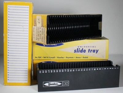 4 Yankee Universal Slide Trays 30 with Cover Boxes - clean index