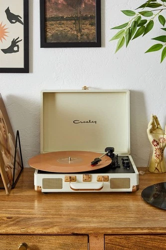 Crosley Cruiser Plus Portable Turntable Vinyl Record Player - Cream / Green #4