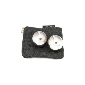 1 Inch Stainless Steel Pocket Sized Baoding Balls with Carry Pouch. Solid Non... - Picture 1 of 3