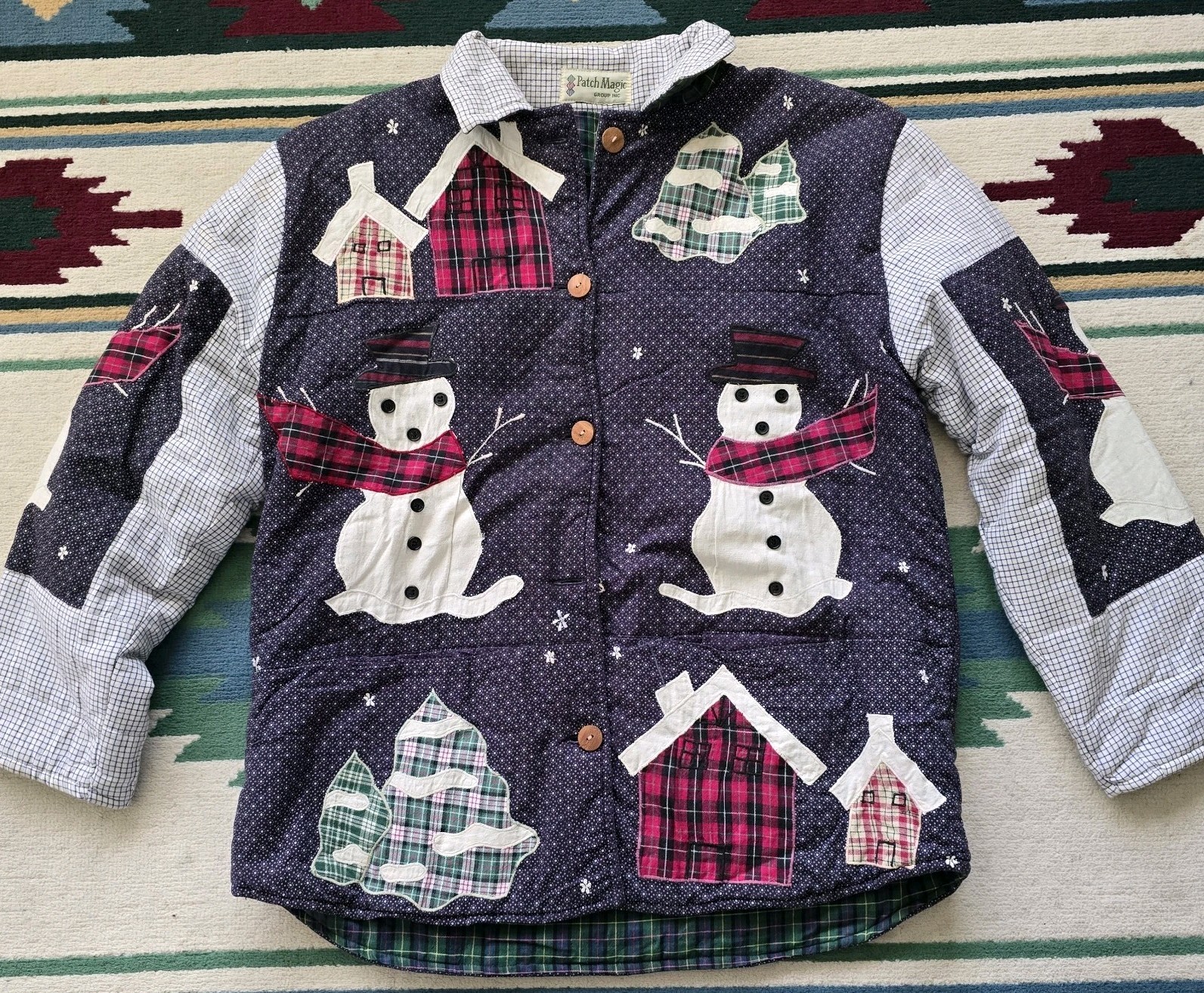 Vintage Patch Magic Reversible Jacket Christmas S… - image 1