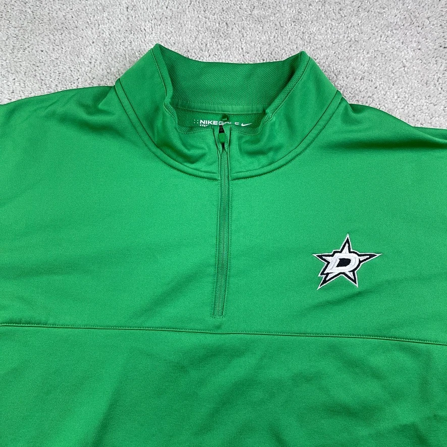 Suéter Dallas Stars Para Hombres 3XL XXXL Verde Nike Golf Ajuste Térmico Polar Pullover Foto 2 de 4