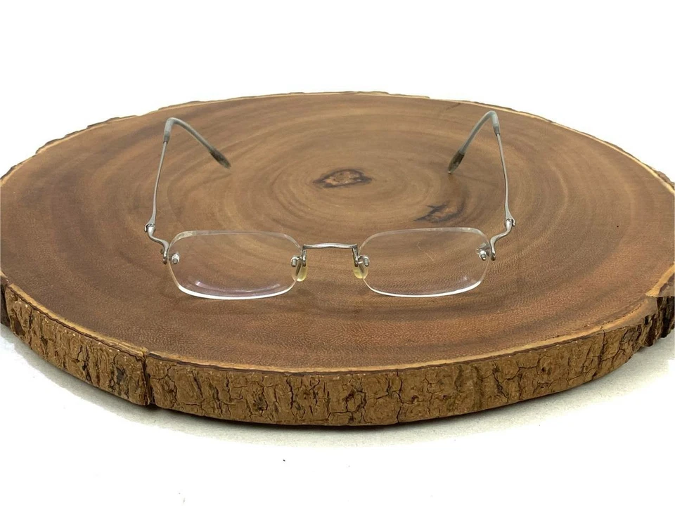 Gafas KAZUO KAWASAKI Kooki MP-634 plateadas beta titanio sin montura hechas en Japón Foto 3 de 4