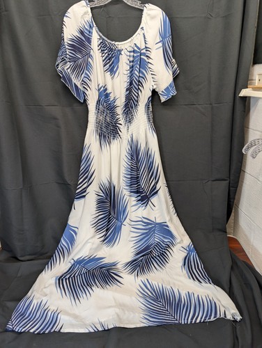Maxi abito donna Kindred floreale manica corta vita increspata