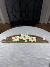 Magnolia Wall/Door/Window VTG Pressed Styrofoam Topper Pediment  30” L   7” H