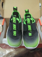 nike Sneakers Little Kid Flex Runner Sz 7 Td Black Green Chrome At4665 020