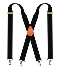 Mens Suspenders with Snap Hooks X Shape Black Suspenders Formal Braces