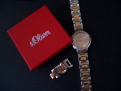 Damen Armbanduhr S. Oliver Farbe Gold/Silber mit Steinen