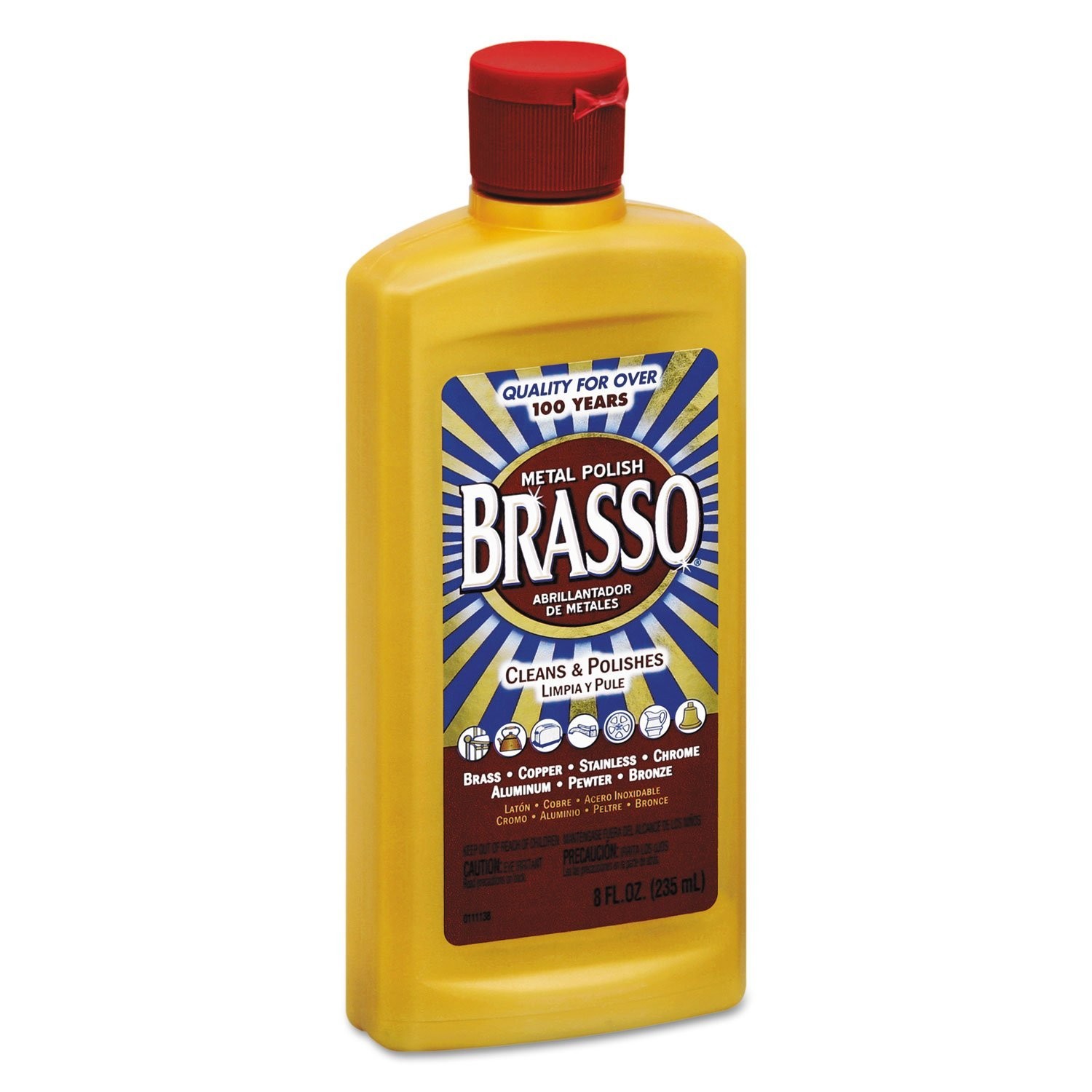 Brasso Multi-Purpose Metal Polish, 8 Ounce (Pack of 8)
