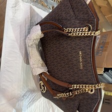 Michael Kors Jet Set Large Travel Chain Brown...